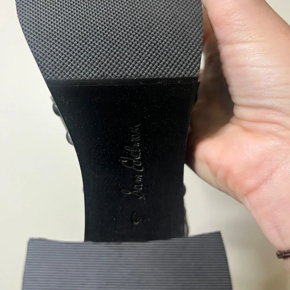 Sam Edelman Black Leather Platform Sandals